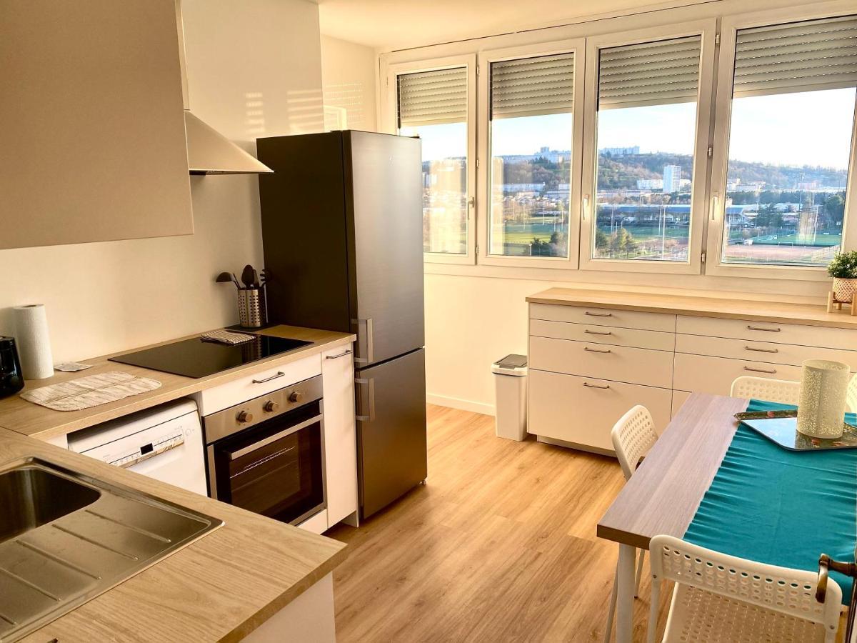 Bergson Top - Appart 80M2, 2 Grandes Chambres, Entierement Renovee Et Equipee, Lumineux, Wifi, Balcon, Calme, Vue Imprenable Saint-Etienne  Eksteriør bilde